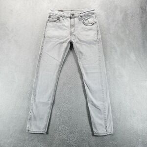 Levis 511 Jeans Mens 32x32 Gray Slim Straight Mid Rise Light Wash Stretch Denim